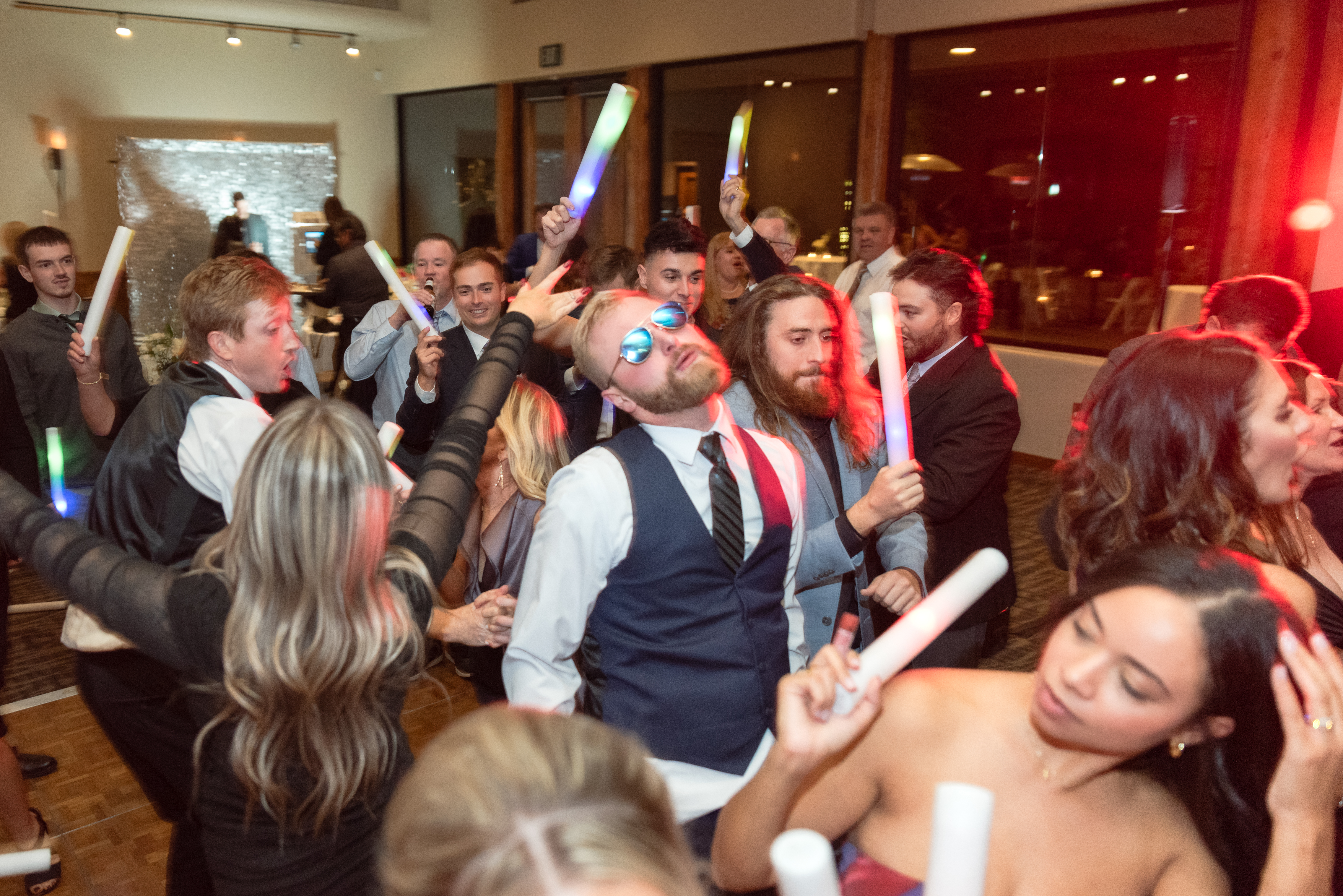 Glow stick crowd