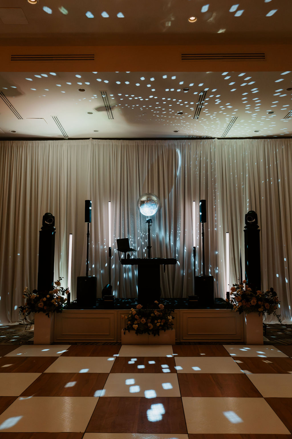 DJ booth disco ball